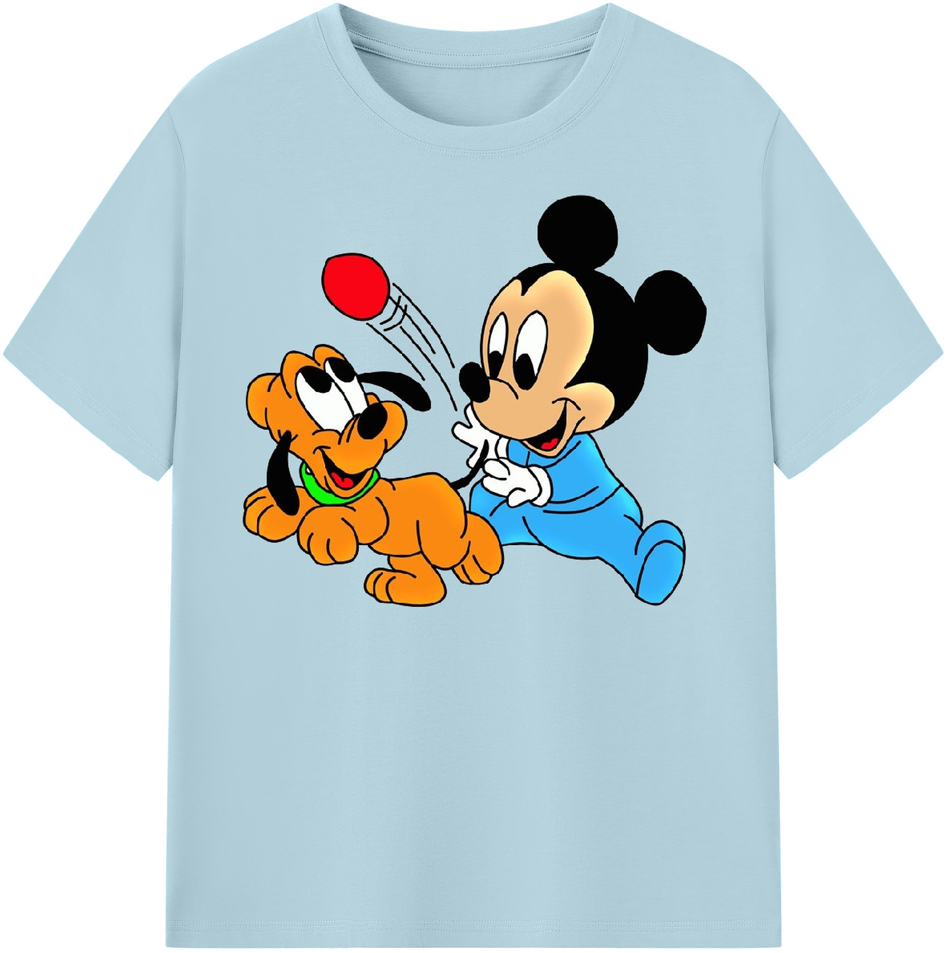 （画像用） ミッキーマウス Mickey Mouse 綿100％半袖Tシャツ（フロントプリント）